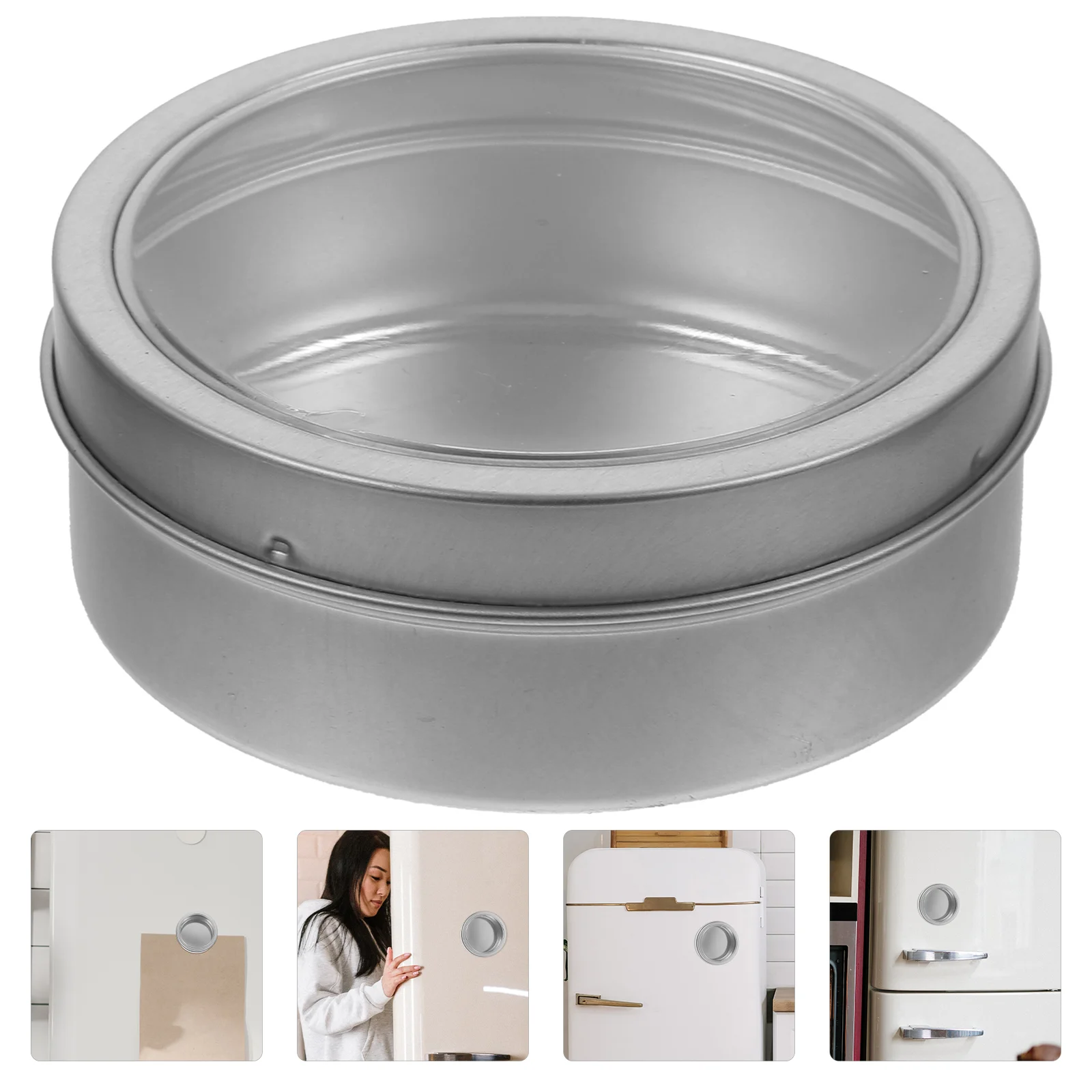 Magnetic Storage Box Container Containers for Spices Jars Soap Tin Food Small Fridge Tins