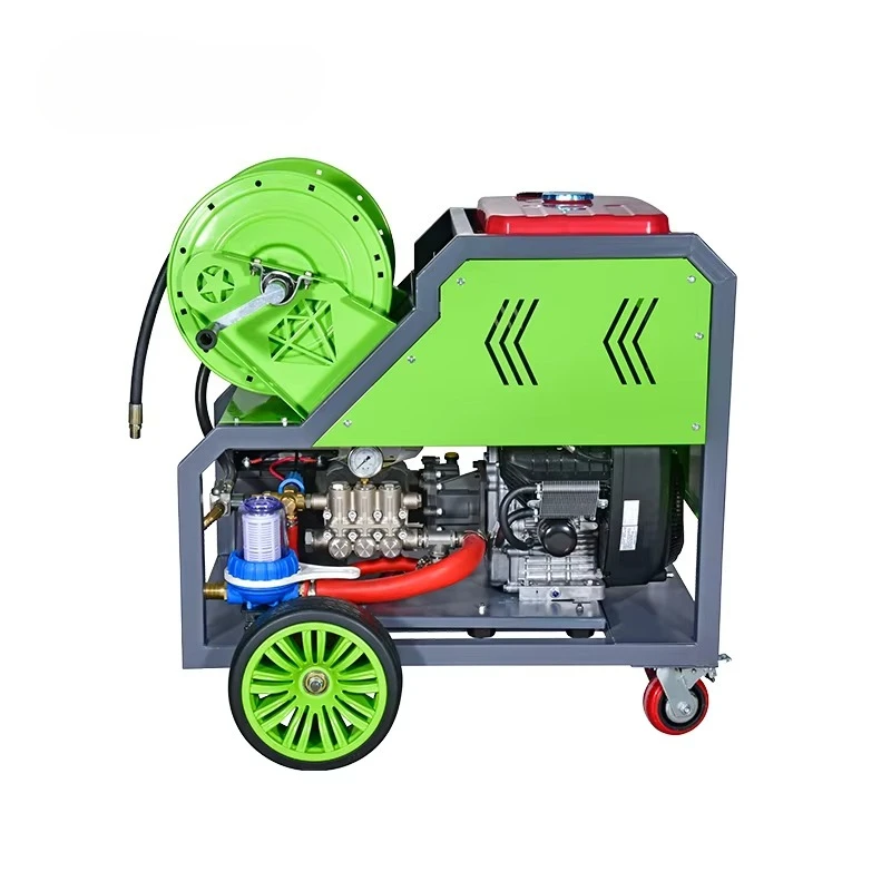 Industriële Heavy Duty Hogedruk Afvoerpijpreiniger Dieselboor Rioolreinigingsmachine Met High Flow Pomp