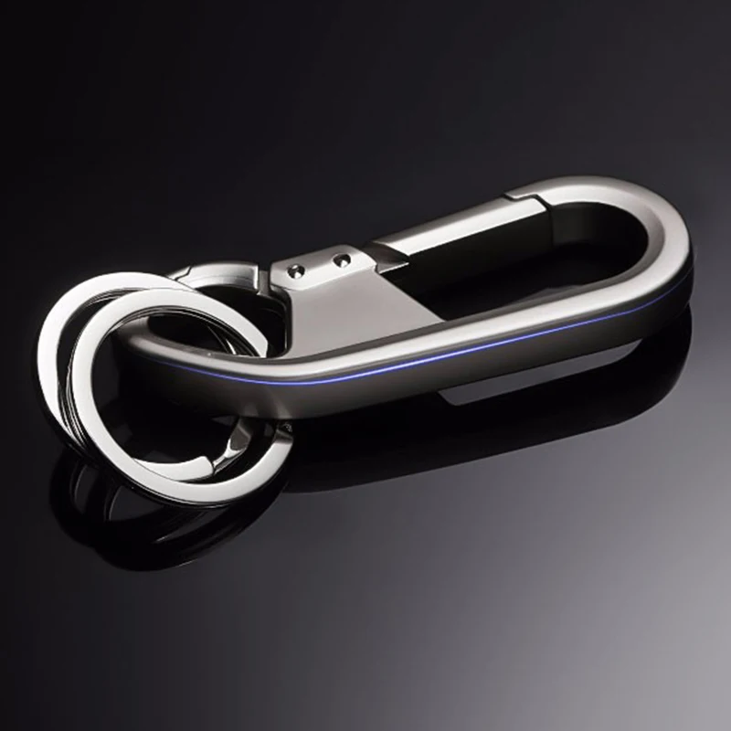 Metal Keychains for Men Key Ring Waist Keyring Hanged Key Holder Fashion Women Keychains with Two Rings Car Accessories
