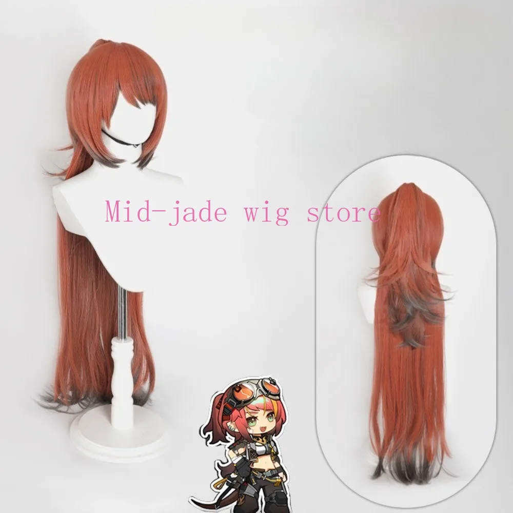 Arknights Arana Cosplay Wig Realistic Scalp Gradient Split Ponytail Hairpiece for Stage Shows Holiday Dress Up Photography