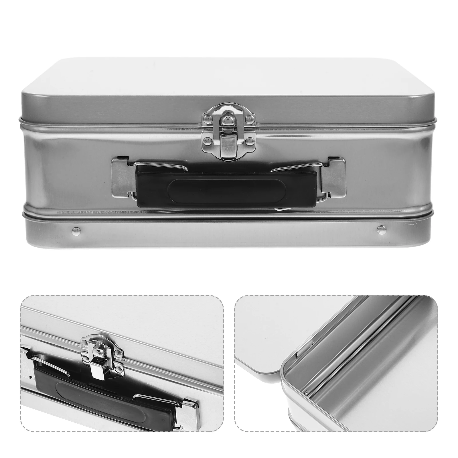 

Metal Lunch Tin Retro Style Cookie Storage Container Snack Candy Box Diy Decoration Craft Kids Gift Wedding Party Favor Vintage