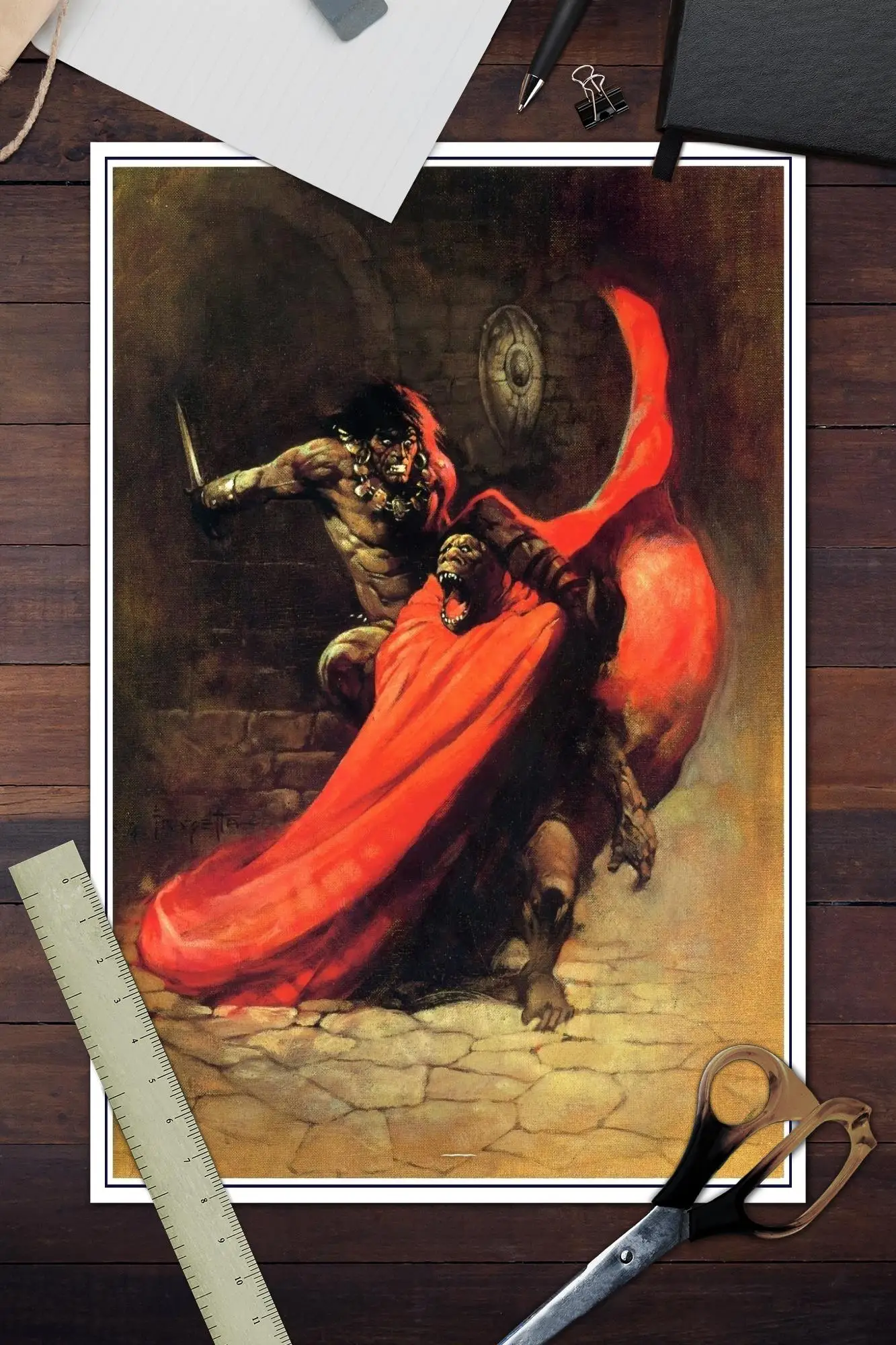 frank frazetta cartoonist Anime Video Game Canvas Art Poster and Wall Art Picture Print Modern Family bedroom Decor Posters - Image 3