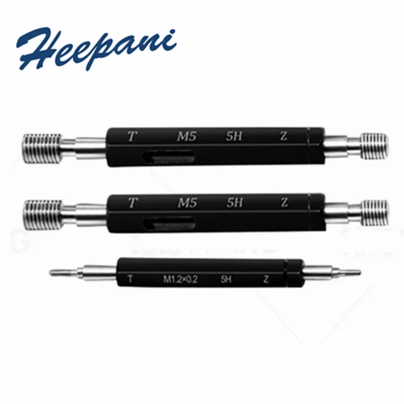 

5H thread plug gauge M0.8 M0.9 M1 M2 M3 M4 M5 M6x0.4 x0.5 x0.7 x0.8 x1 GO NOGO metric external internal thread gages