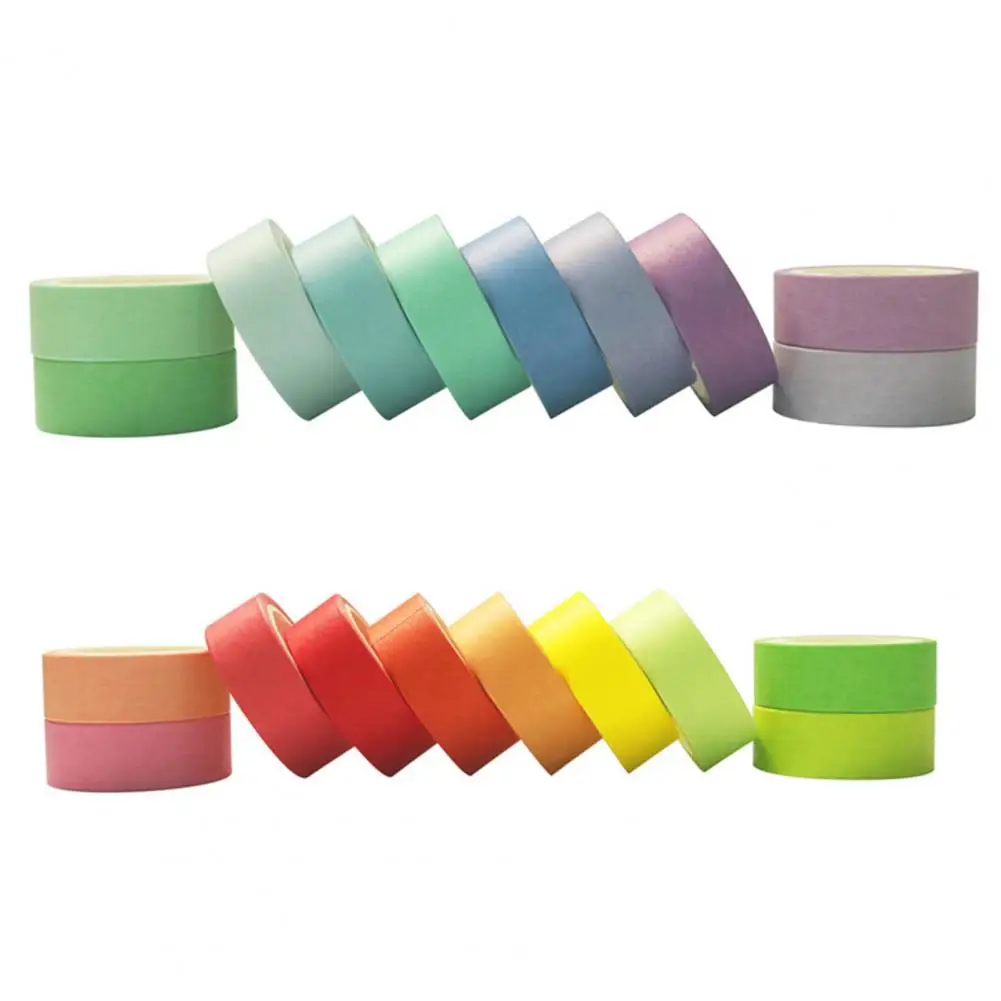 

Account Works Tape Vibrant Rainbow Colored Masking Tape Set for Crafting Accounting 20 Rolls of Colorful Paper for Handbooks