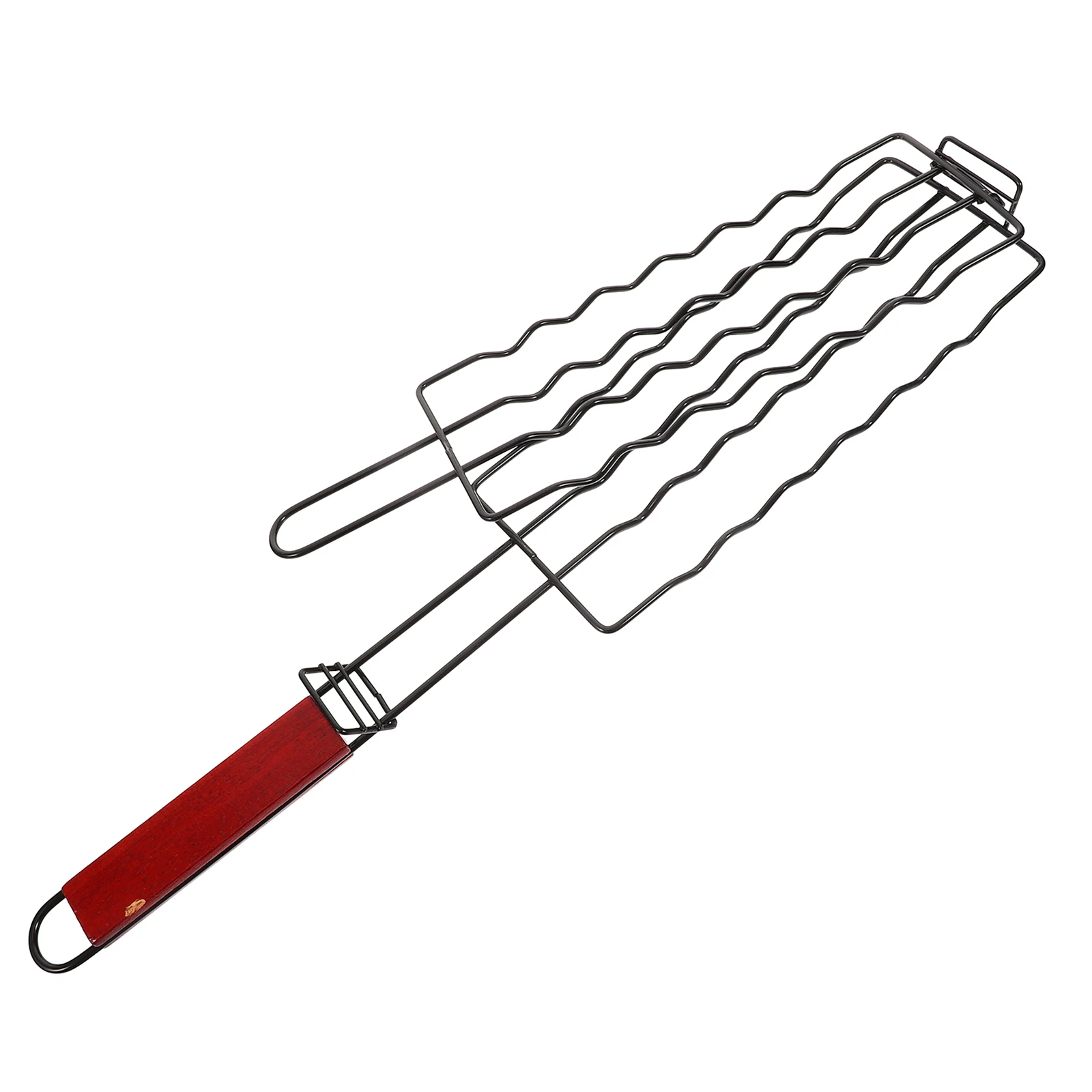 

Outdoor Hot Dog Grilling Basket Iron Wood Sausage Rack for Barbecue Grill Accessories and Bbq Grill Baskets Barbecue Clip