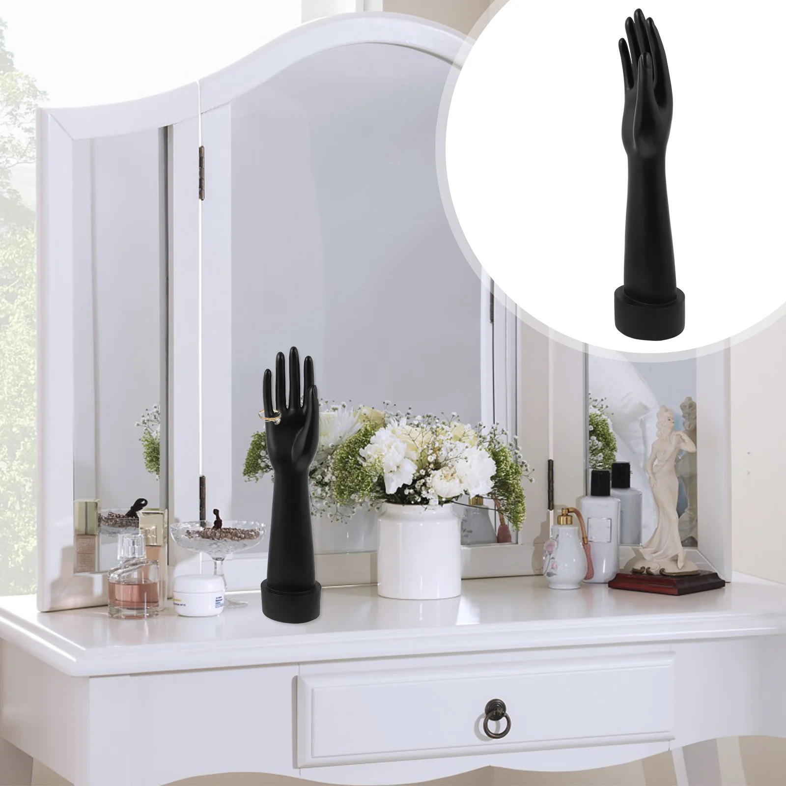 

1pc Jewelry Ring Bracelets Hand Stand Display Holder Organizer Tidy Elegant Decorative Wedding Tarnish-Proof Gift For Women