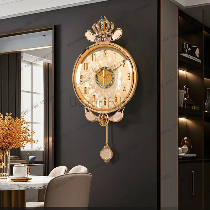 PG Bedrooms Luxury Clock Wall Nordic Fashion Silent Quartz Aesthetic Wall Clocks Interior Digital Reloj Pared Room Decorations
