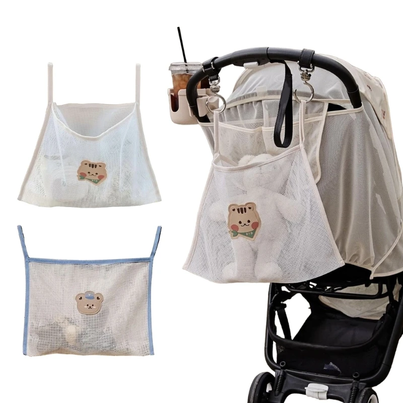 

Stroller Crib Hanging Bag Practical Mummy Bag Pram Storage Bags Multi-Purpose Mesh Bag Pushchair Accessories