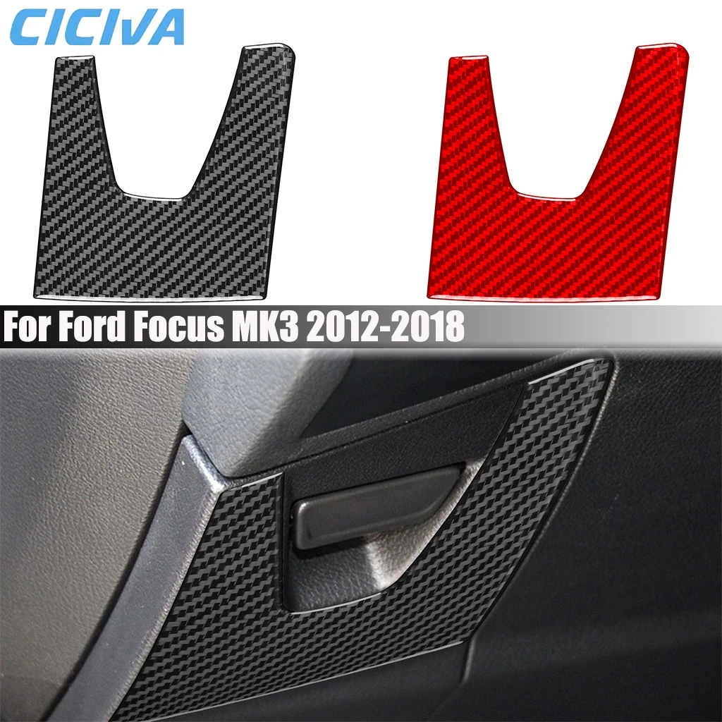 

Carbon Fiber Car Accessories Driver Dashboard Storage Panel Modified Cover Sticker Interior Trim For Ford Focus MK3 2012-2018