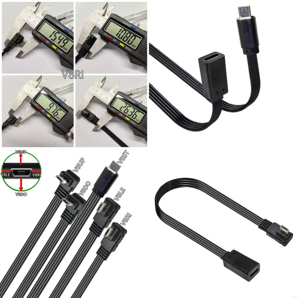  Angled Type C To Microed USB Charging Data Cable For Fan Headphones Monitors