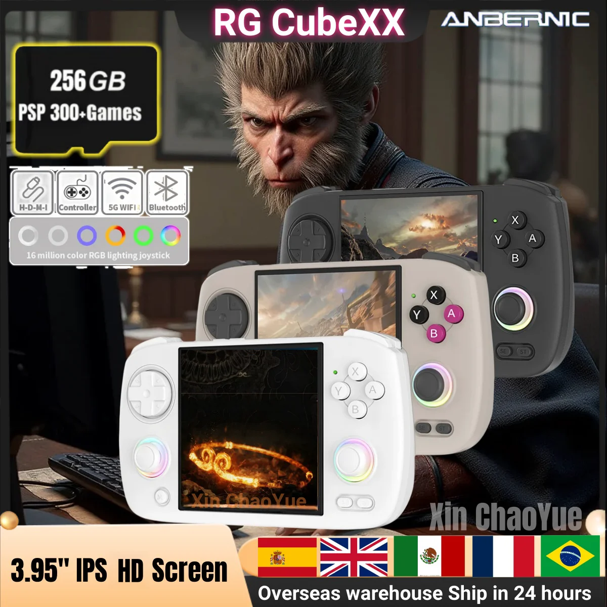 

NEW ANBERNIC RG CUBEXX Retro Handheld Game Console Video Player Gaming Linux HD IPS RGB WIFI Bluetooth PSP Games Gift RGCUBEXX