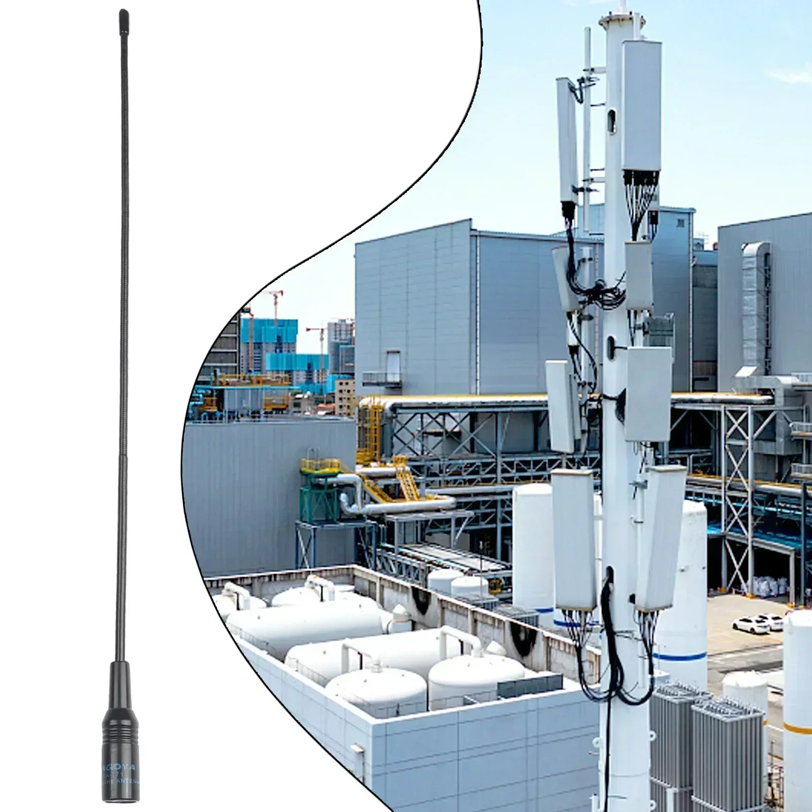 15.2นิ้ว Dual Band 2.15db 144MHz 430Hz SMA-MALE เสาอากาศวิทยุสำหรับ Kenwood TK100 TK200 TK300 TK310 TK320 TH28A TK308