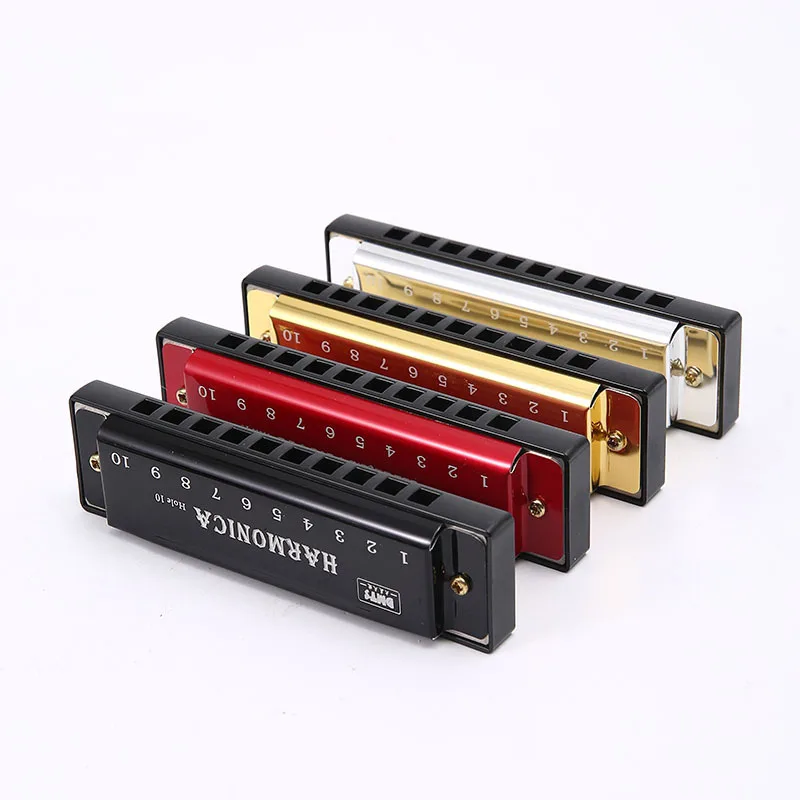 10-hole Metal Harmonica Children's Creative Music Elementary School Students Toy Musical Instrument Performance