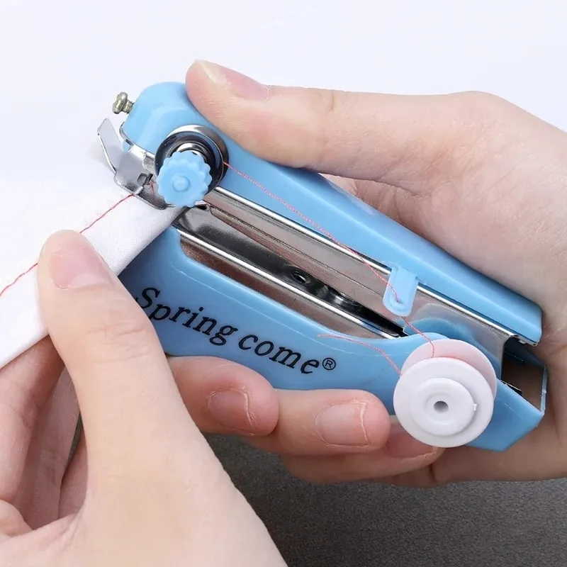 NEW Sewing Set Portable Manual Sewing Machine Buttons Pins Tweezers Scissor Thimble Needle Threads Box Set Sewing Kits