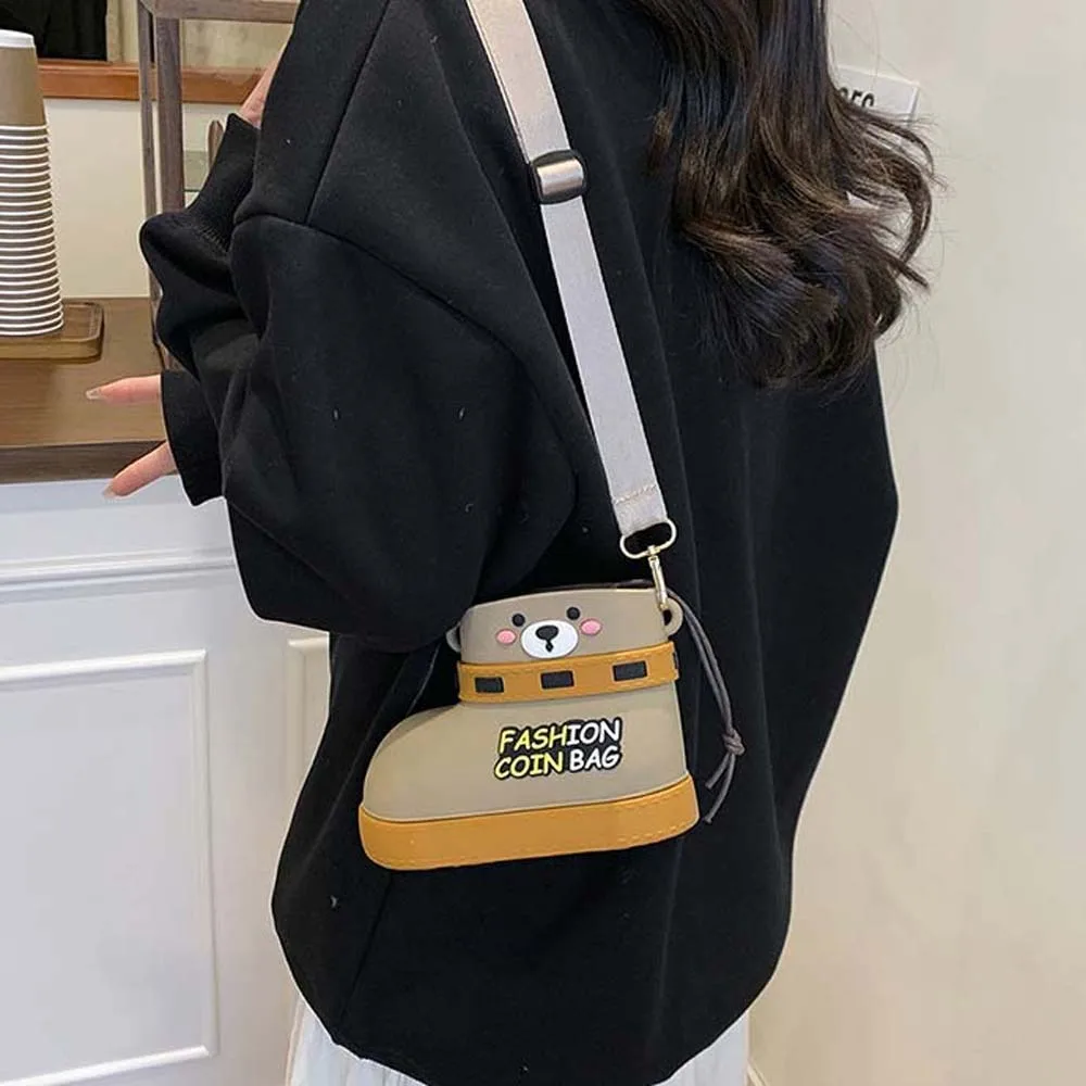 

Casual Small Shoes Shape Bag Cute Large Capacity Waterproof Cartoon Pouch Silica Gel Polyester Small Phone Purse Shopping