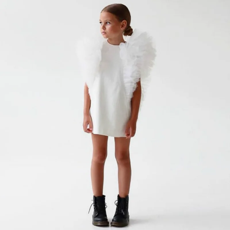 

4-8 Years Girls' Dresses For Children Short-sleeved Princess Dresses, Children's Evening Gowns, Puffy Tulle Performance Costumes