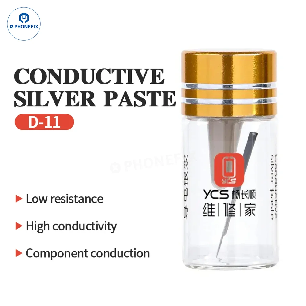 YCS D11 Nano-conductive Silver Paste Low Resistance for IPhone Android Line Cable Green /yellow Screen Circuit Repair Tools Kit