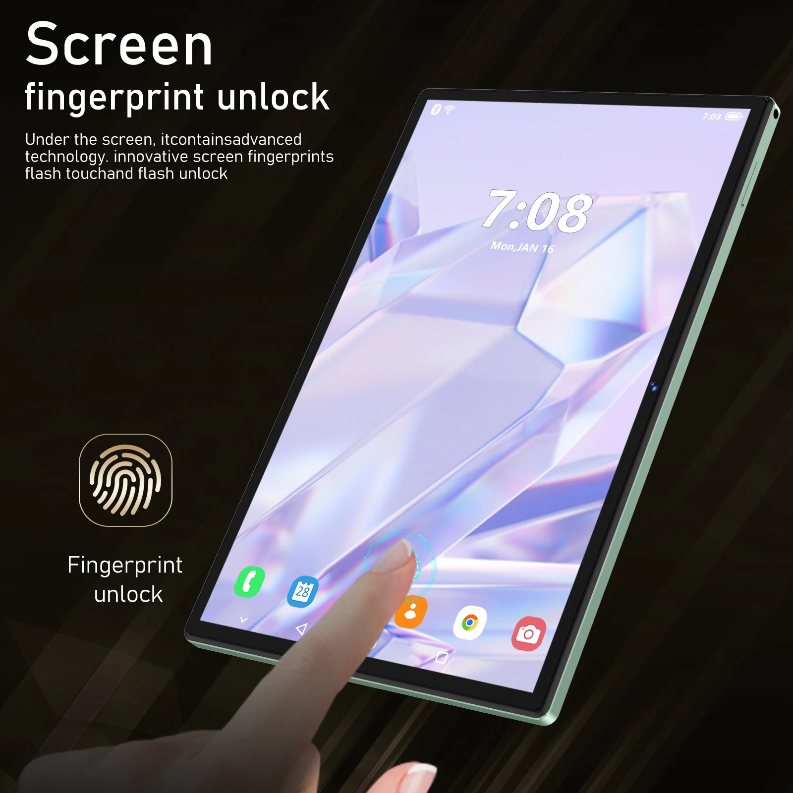 Jdl Pad5 Pro 4000mAh 10.1 بوصة أندرويد 12 تابلت 4 + 32GB 5MP + 13MP كاميرا مزدوجة SIM T310 ثمانية النوى 4G بصمة فتح اللوحي
