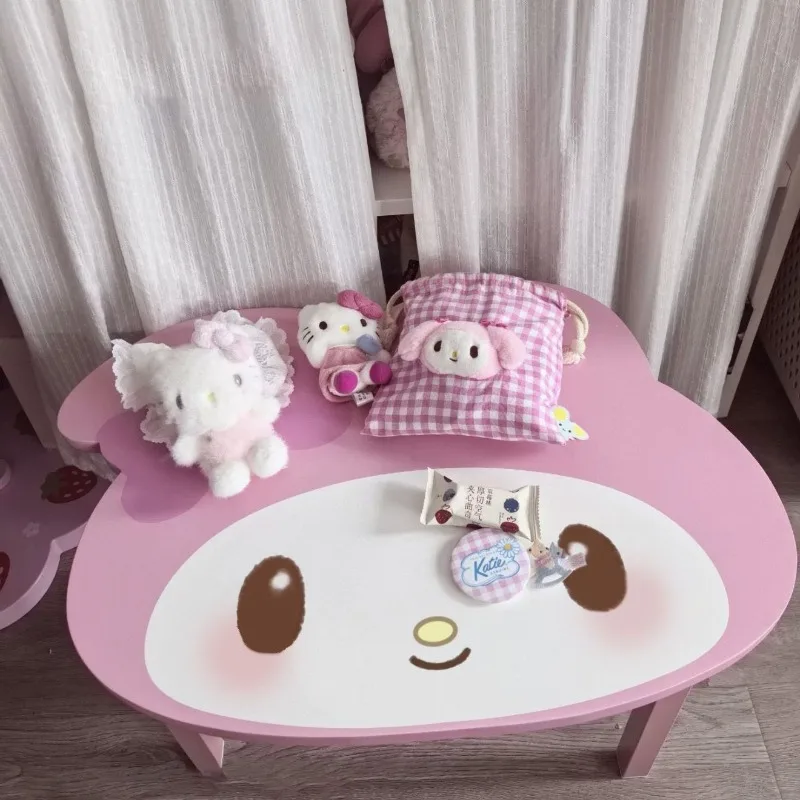 

Anime Cartoon Kawaii Sanrio New Style Cute Melody Bedroom Carpet Table Portable Fold Computer Desk for Lazy Bed Use for Books