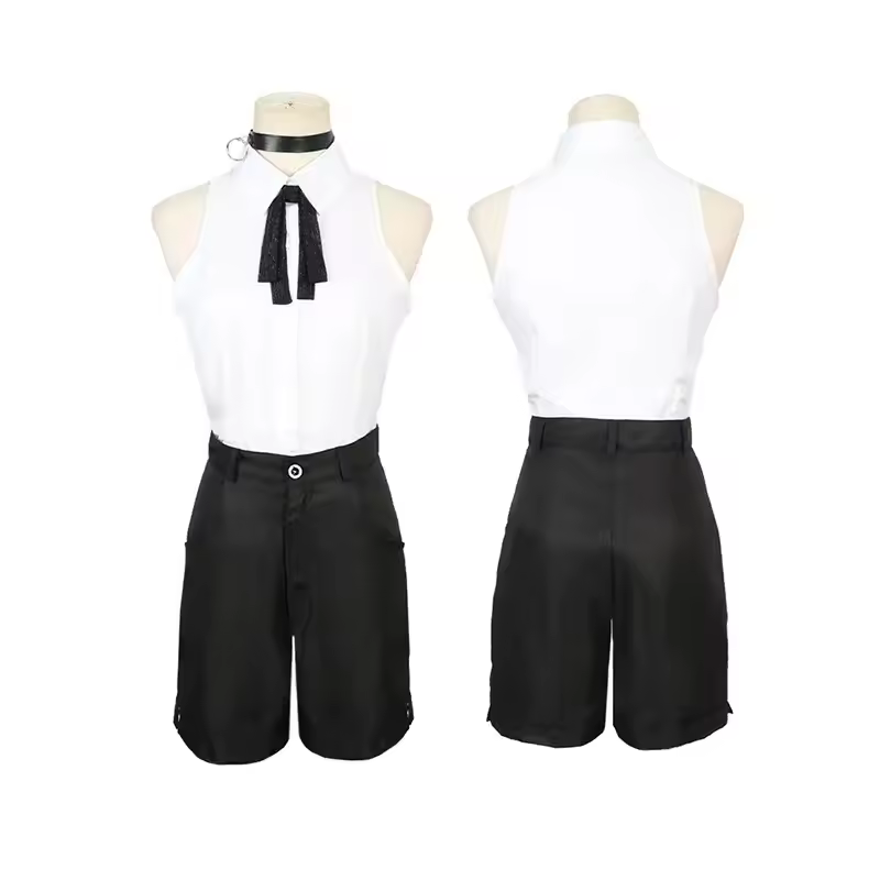 Anime Chainsaw Man Reze Cosplay Chainsaw Woman Cosplay Costume Bomb Shirt Outfits Tie Short Neck Reze Wig Halloween Clothing - Image 2