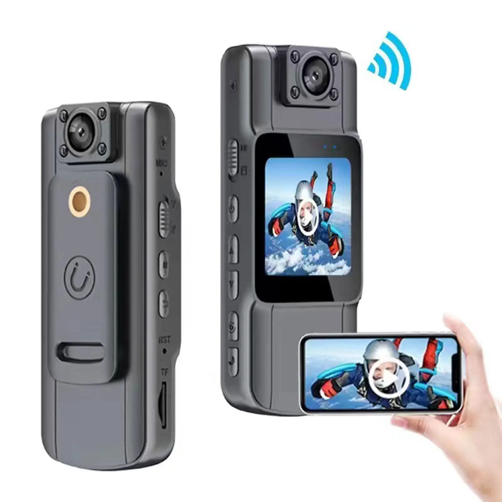 

HD 4K Driving Recorder Handheld Back Clip Law Enforcement Instrument Infrared Night Vision WiFi Portable Camera Smart