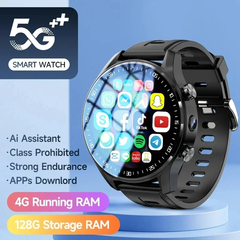 

Совершенно новые умные часы Android 4GSIM с двойной камерой, трекер видеозвонков, Wi-Fi, GPS, водонепроницаемый магазин Google Play для детей и взрослых