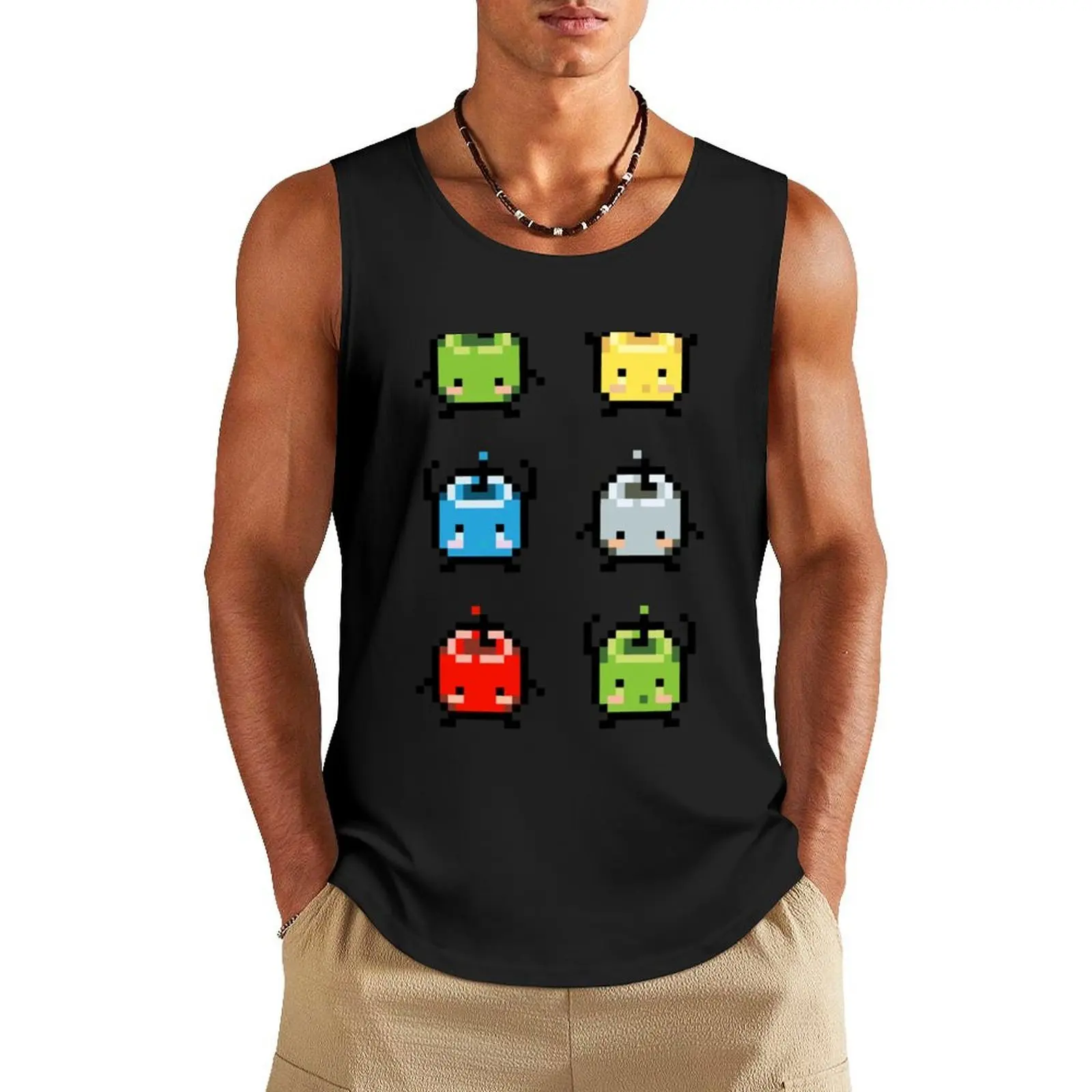 

Junimos Tank Top Men's singlets summer clothes man 2025 gym wear men cute tops