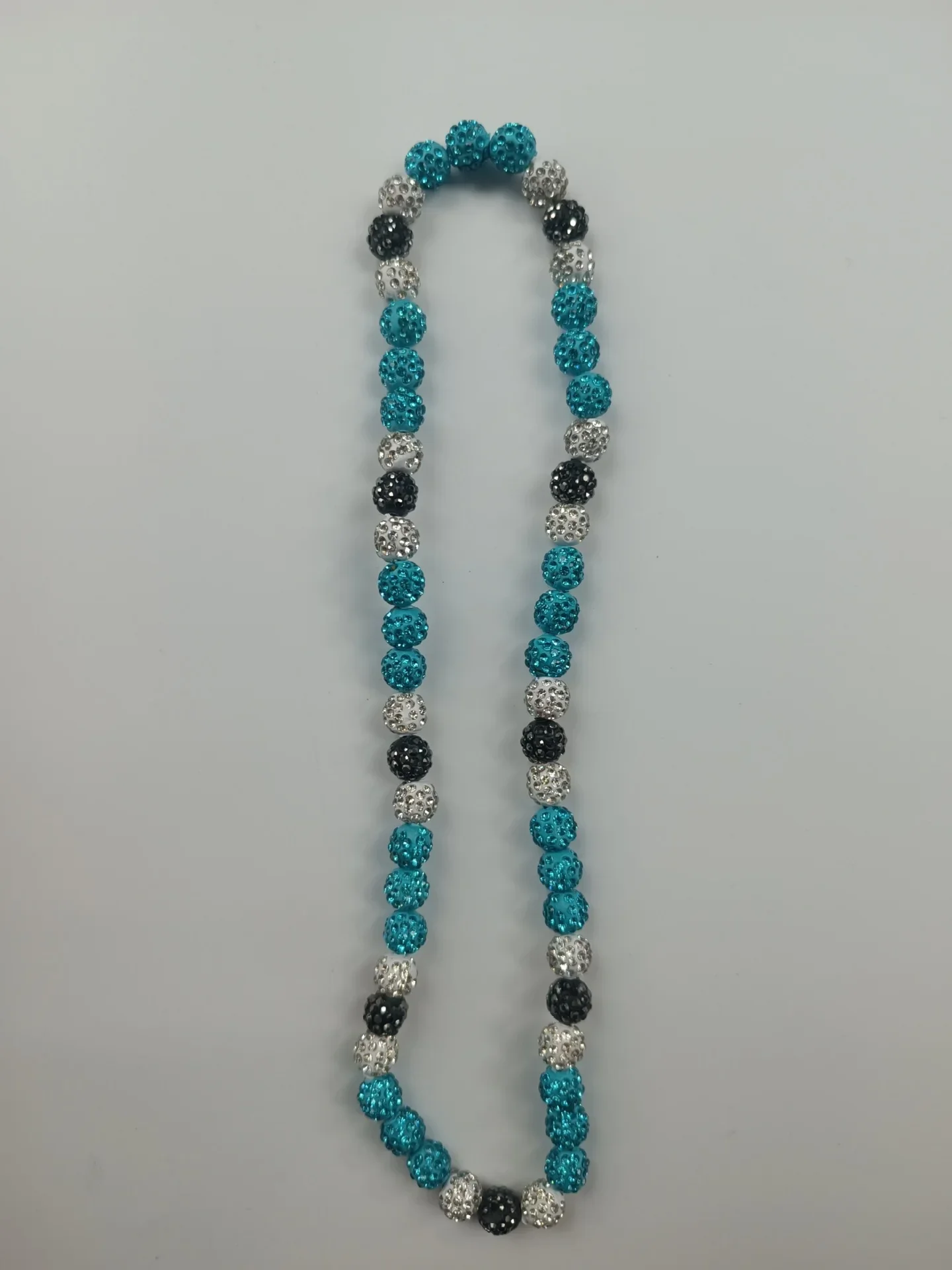 1pcs 10mm Baseball Necklace for Men Bling Rhinestone Ball Beaded Necklace baseball Players Lovers Inspired Jewelry n3