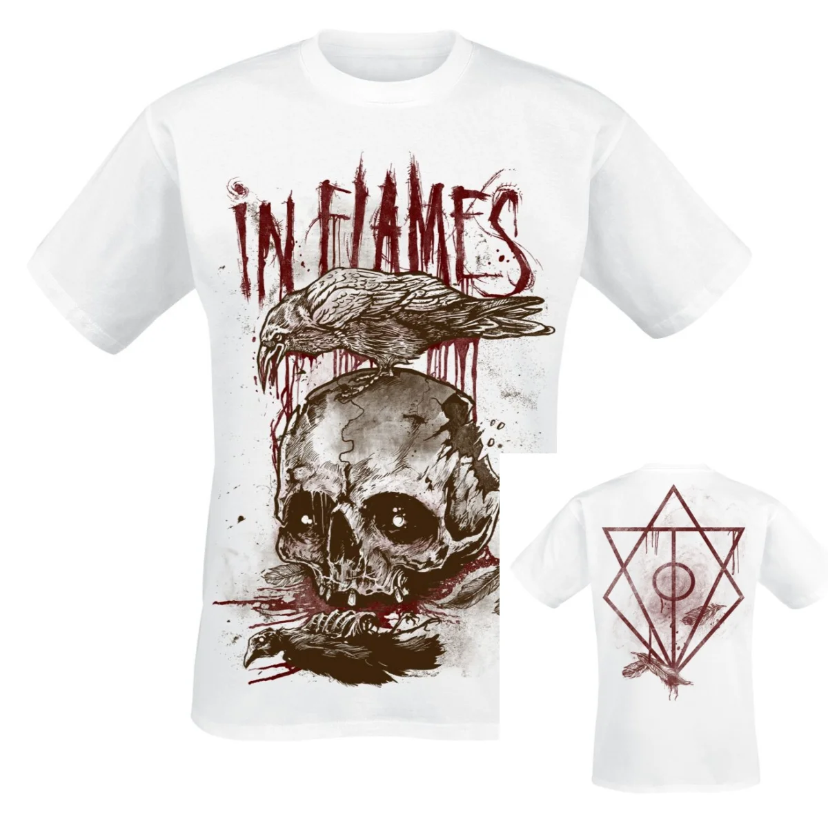 T-Shirt mit Totenkopf-Logo in Flammen für Männer und Frauen, Vintage-Metal-Rock-Band-Grafik-T-Shirt, 100 % Baumwolle, Sommer-Streetwear-Top – Detail 2