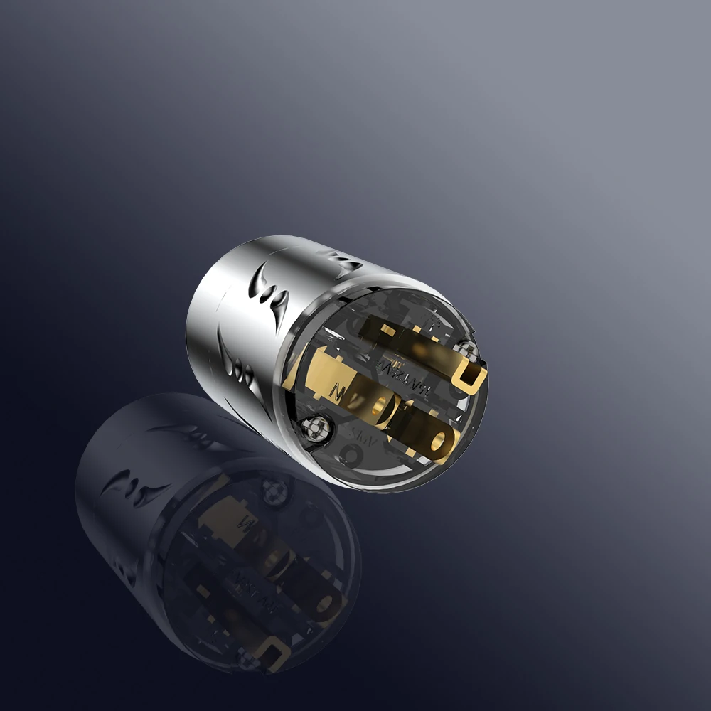 Viborg VM502G Aluminium Alloy Pure Copper Gold Plated US AC Power Plug HIFI US Mains AC Copper Gold Plated male Power Plug