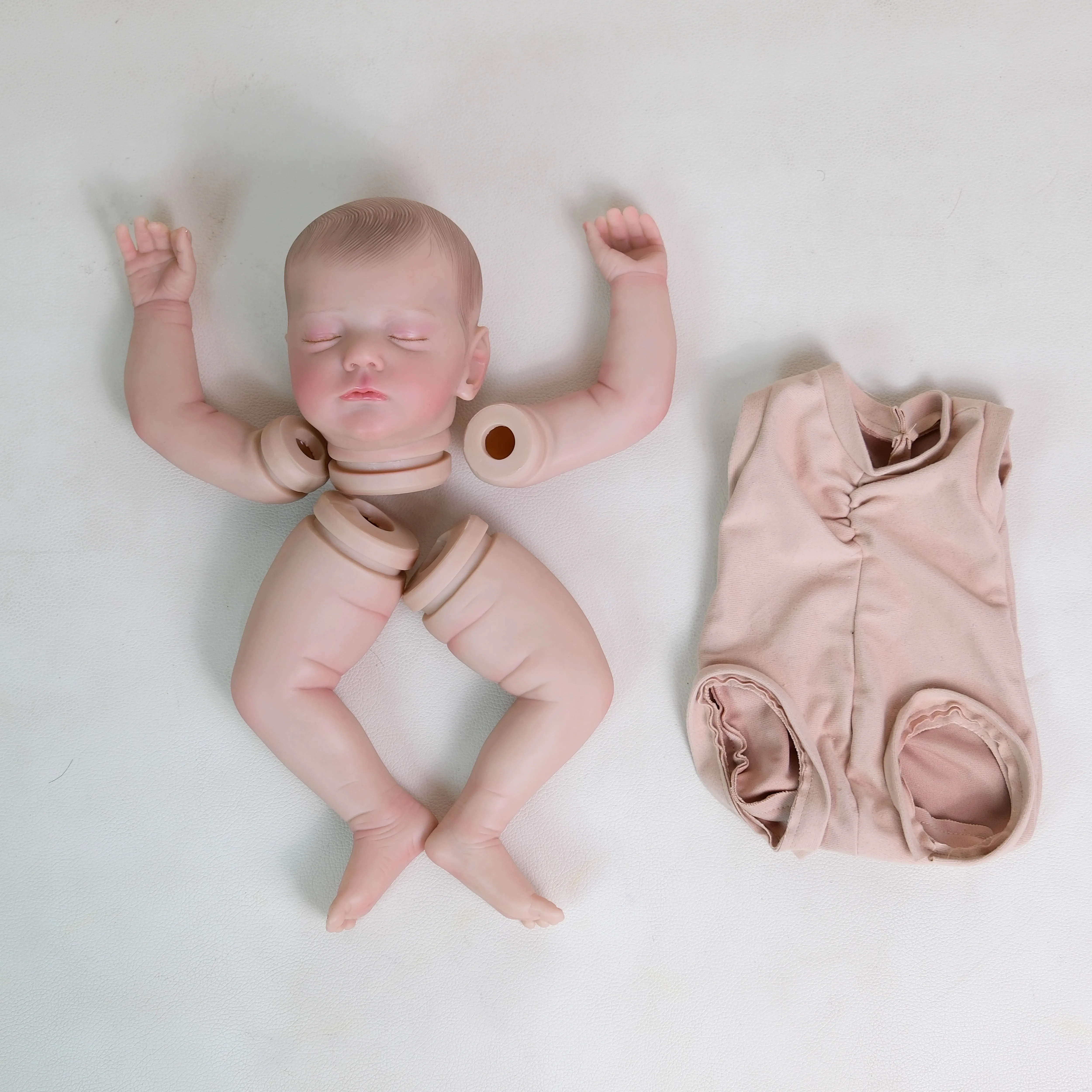 NPK 20''High Quality Handmade Uninished  DIY Parts Reborn Alessia 3D Painted with Visible Veins Collectible Art Doll