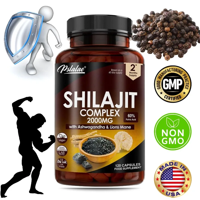 Shilajit Complex - Energy & Vitality Boost Stress& Anxiety Support Hormonal Balance Mind & Memory Support