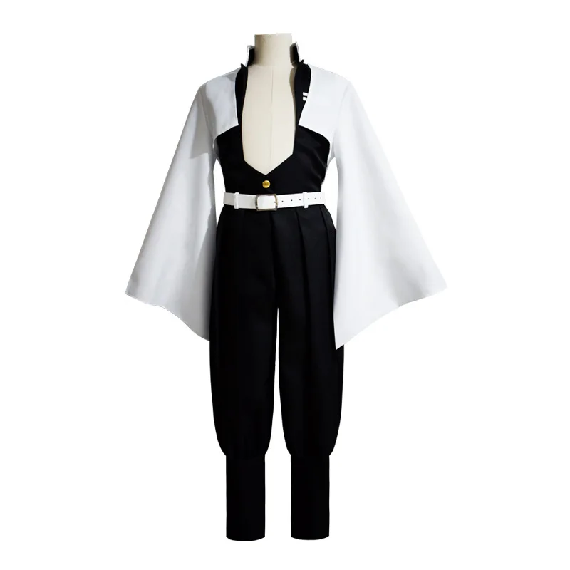Anime Sanemi Shinazugawa Cosplay Demon Slayer uniforme blanco y negro Kimetsu No Yaiba Halloween carnaval Cosplay ropa