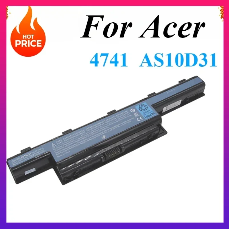 

Laptop Battery 6 Cells 10.8V 4400mAh for Acer AS10D31 AS10D51 AS10D71 AS10D81 for Aspire 4741 5552G 5742 5733 5750 5741G