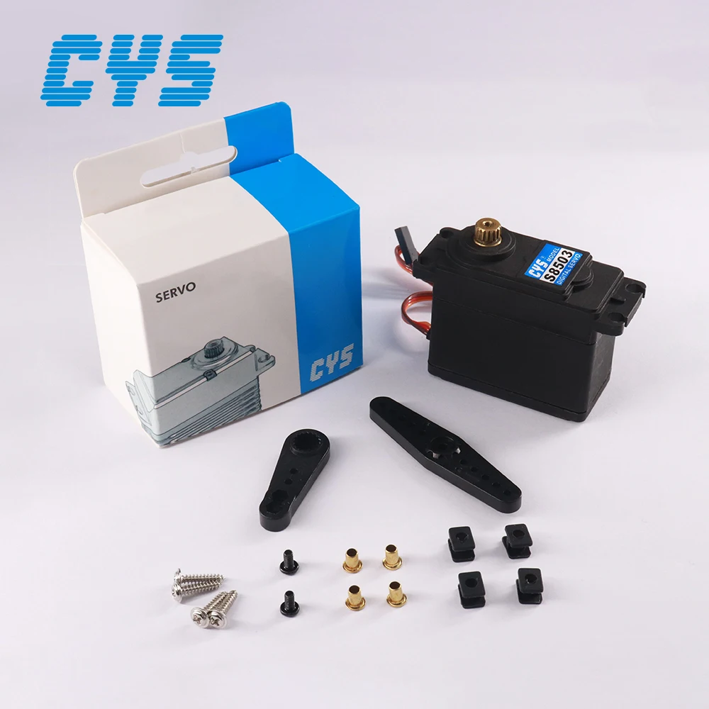 เซอร์โวมอเตอร์ดิจิตอล CYS-S8503 แรงบิดสูง 30 กก. พร้อมเกียร์โลหะ 17T, หัวต่อ JR, รองรับแรงดันไฟฟ้าสูง (HV) สำหรับรถบังคับวิทยุสเกล 1:5 (Redcat/HPI Baja 5B SS)