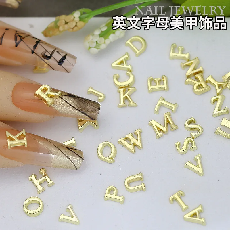 A-Z 26 шт. Золотая подвеска для ногтей с английской буквой 3D Металлический сплав 26 Алфавит Ювелирные изделия для дизайна ногтей Y2k Мини 26 шт. Английские буквы DIY Nail Deco A-Z 26 шт. Золотая подвеска для ногтей с английской буквой 3D Металлический сплав 26 Алфавит Ювелирные изделия для дизайна ногтей Y2k Мини 26 шт. Английские буквы DIY Nail Deco