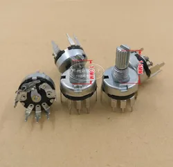 5 Piece RV17 B1K B10K B50K Mono Potentiometer With Switch Vertical 5 Feet Audio Rotation Tuning Speed Potentiometer