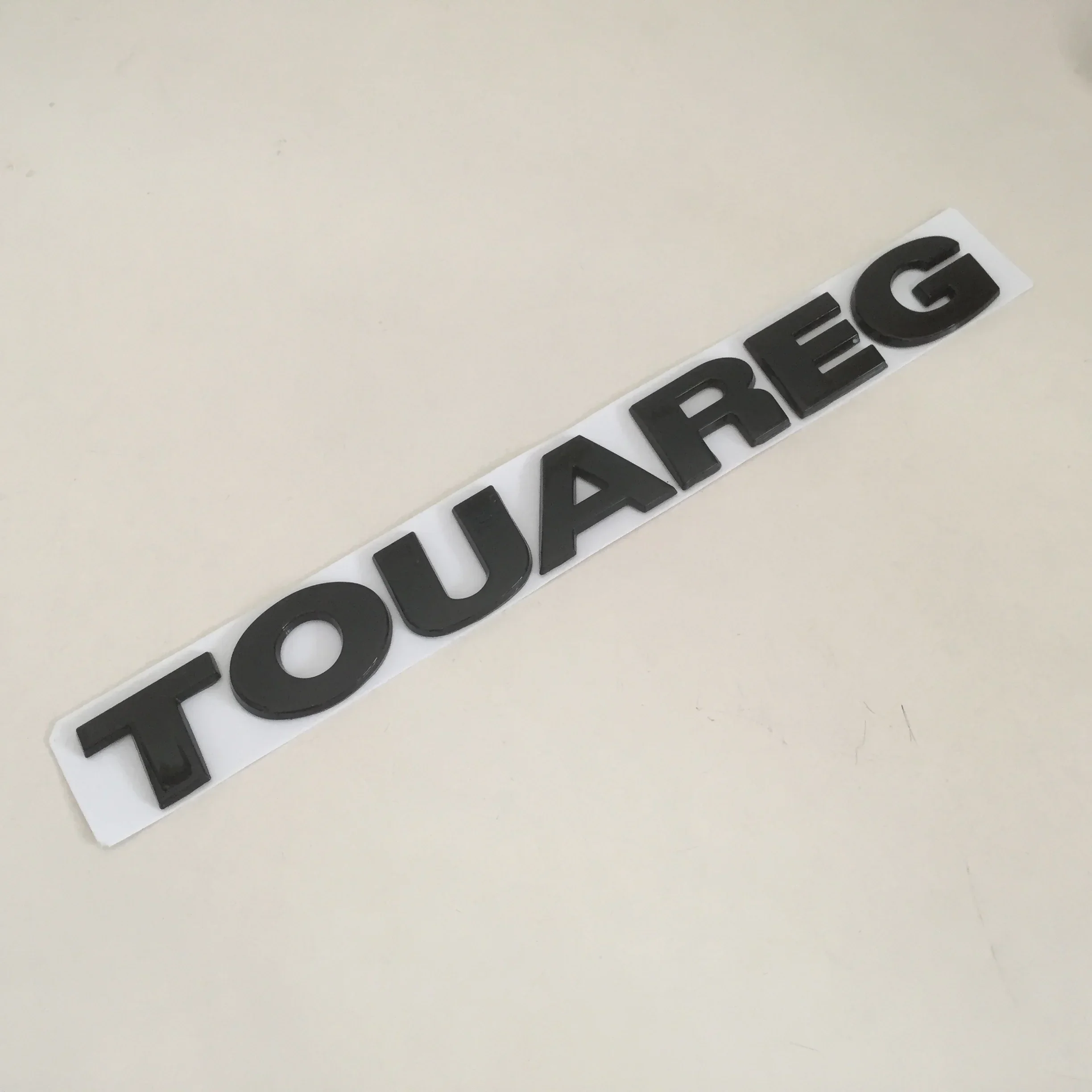 1pcs 3D ABS Black/silver For TOUAREG Car Letters Rear Bumper Trunk Emblem Sticker Badge Decal Styling Auto Accessories
