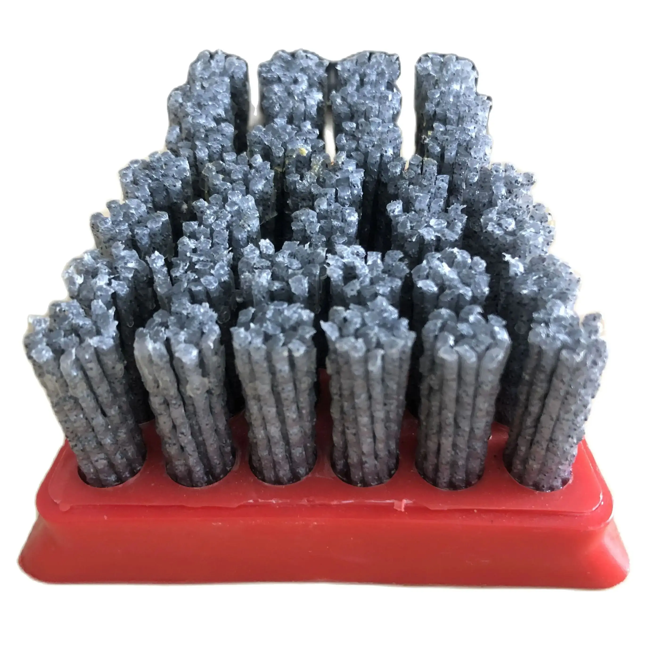 Frankfurt 34-Hole Strong Silicon Carbide Diamond Abrasive Antique Brush With Red Base For Polishing Stone Granite Marble Quartz