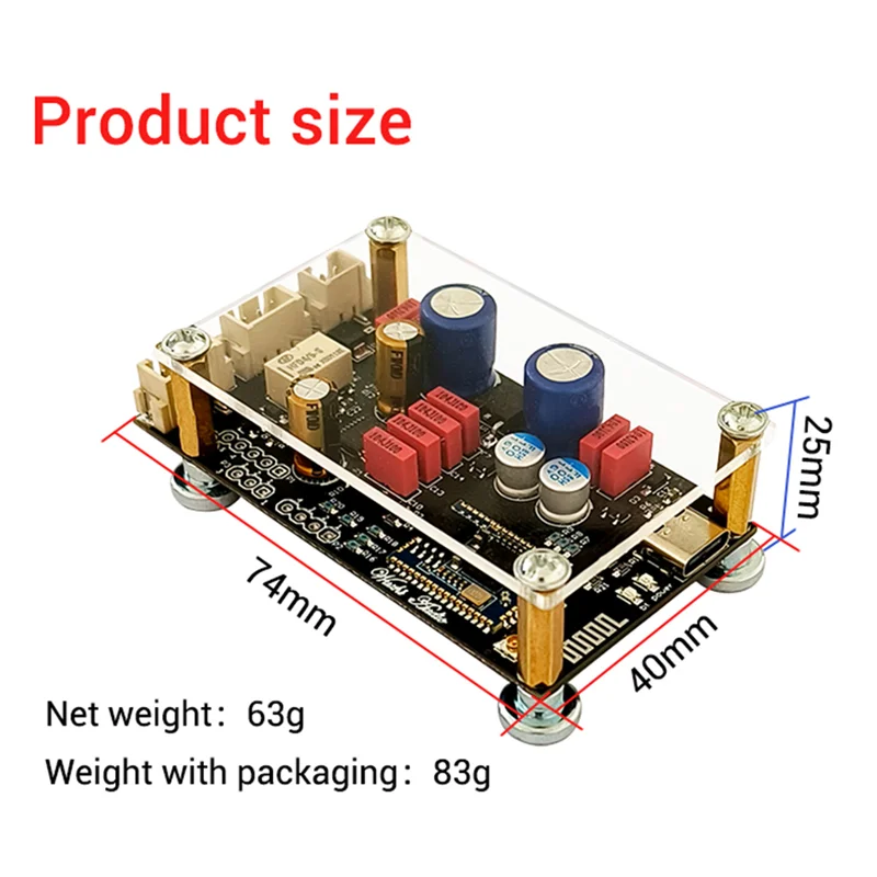 ZK-QCC Qualcomm QCC5125 Bluetooth 5.1 Lossless Decoding Board APTX LDAC Audio Decoder Board