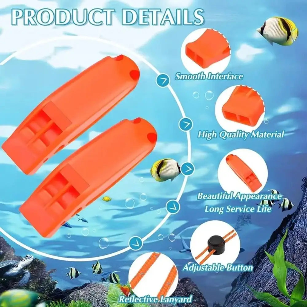 Anti loss Clip Outdoor Survival Whistle Loud Equipment Double Pipe Whistle Handmade Waterproof Rescue Emergency Whistle