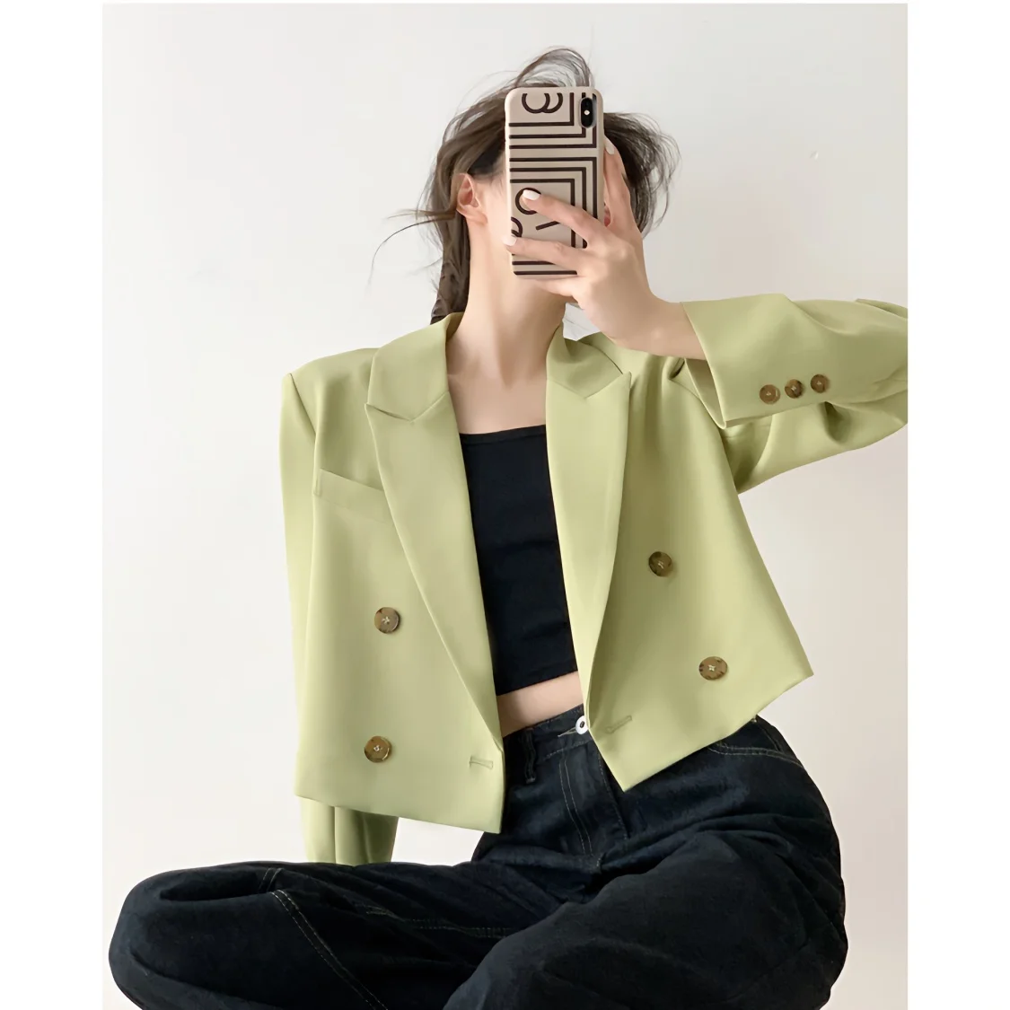 

Trim Drilling Fiber Interviews Students O-Neck Womans Mid-Long Temperamet Slim-Fit Crew Zip Age-Reducing Shimmer Splied Elegant