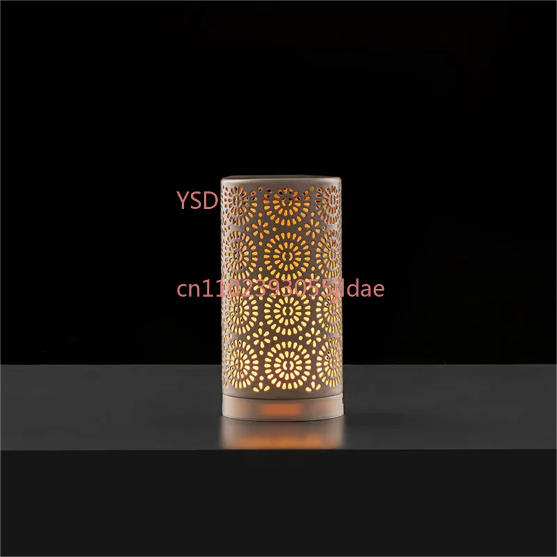 Waterproof Flower Laser Flame Light Dynamic Flickering LED Lamp Magnetic Metal Lampshade USB Rechargeable Battery Operated