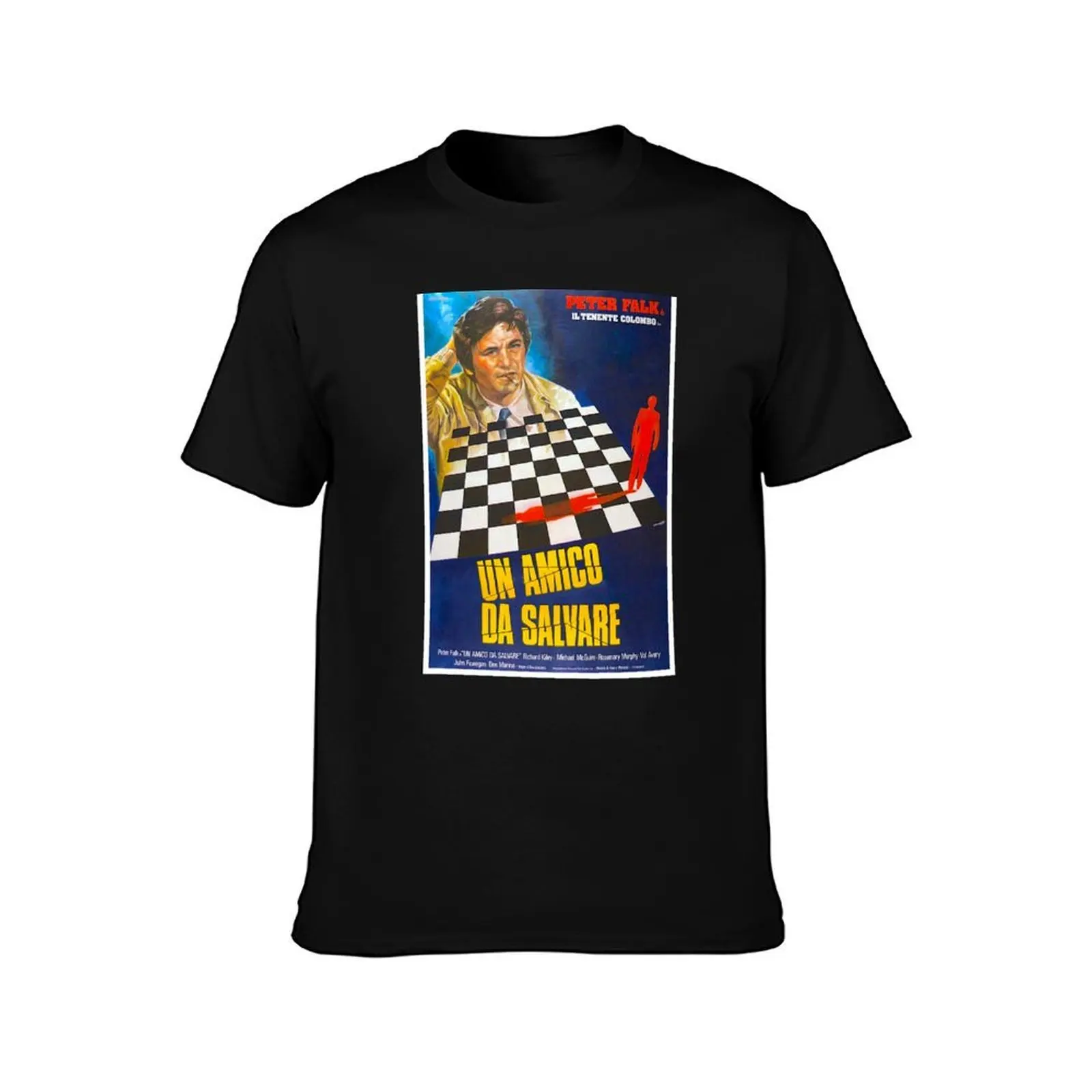 COLUMBO - A Friend in Deed - Vintage Style Italian Poster T-Shirt, Summer Casual Cotton Tee, Oversized Streetwear Tops