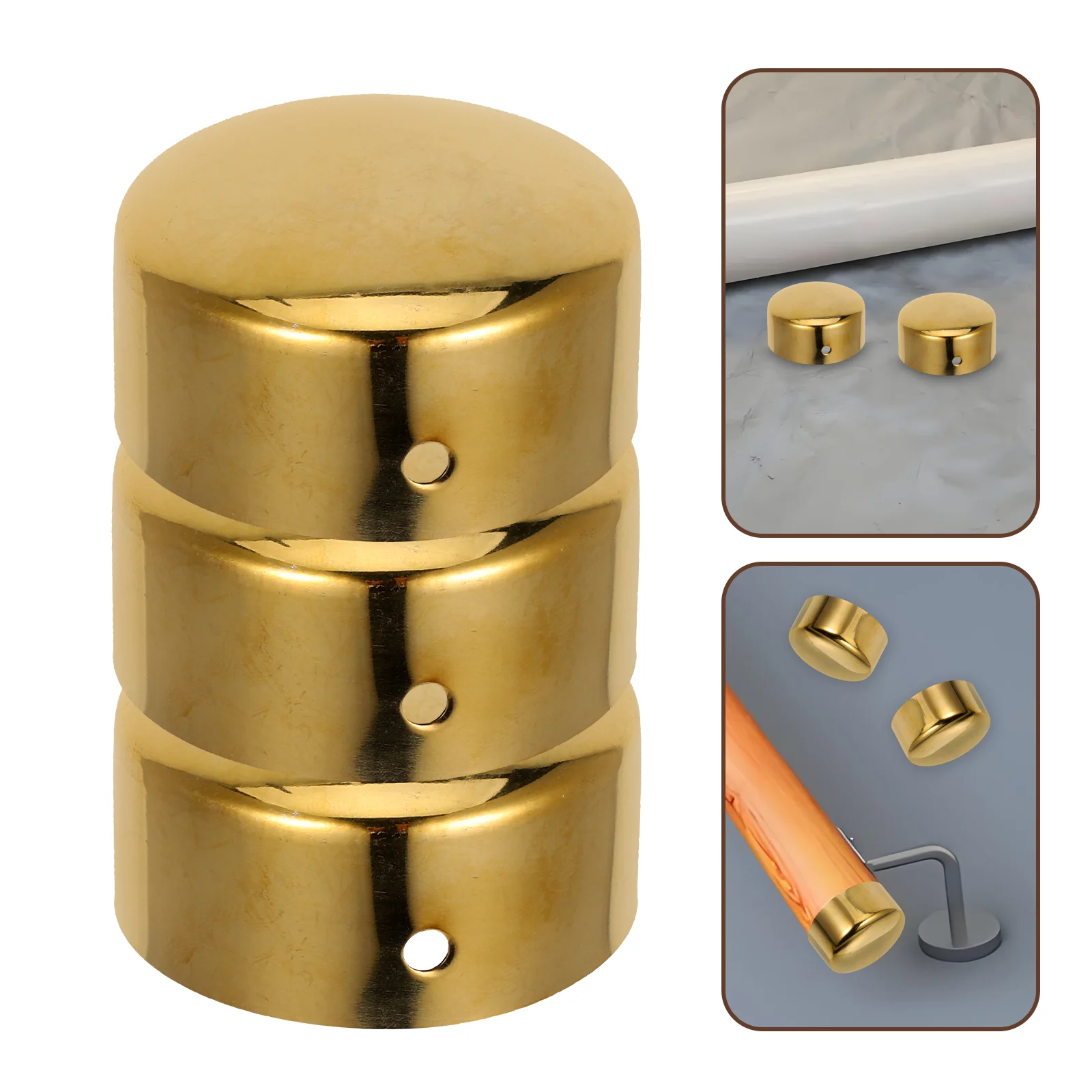 4 Stuks Rvs Leuning Eindkappen Leuning Eindsluiting Leuning Fittings Voor Trapleuning Leuning Eindkappen Leuning End