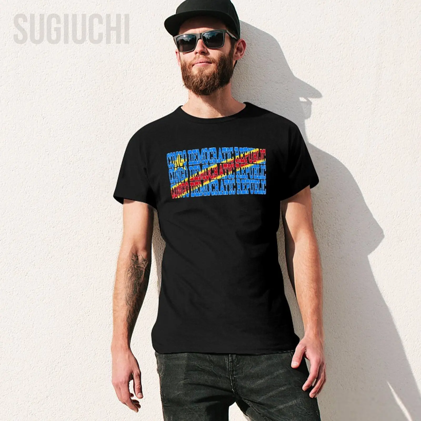 Men T-Shirt Congo Democratic Republic Flag RDC Tshirt Tees O-neck T Shirts Women Boys 100% Cotton Unisex