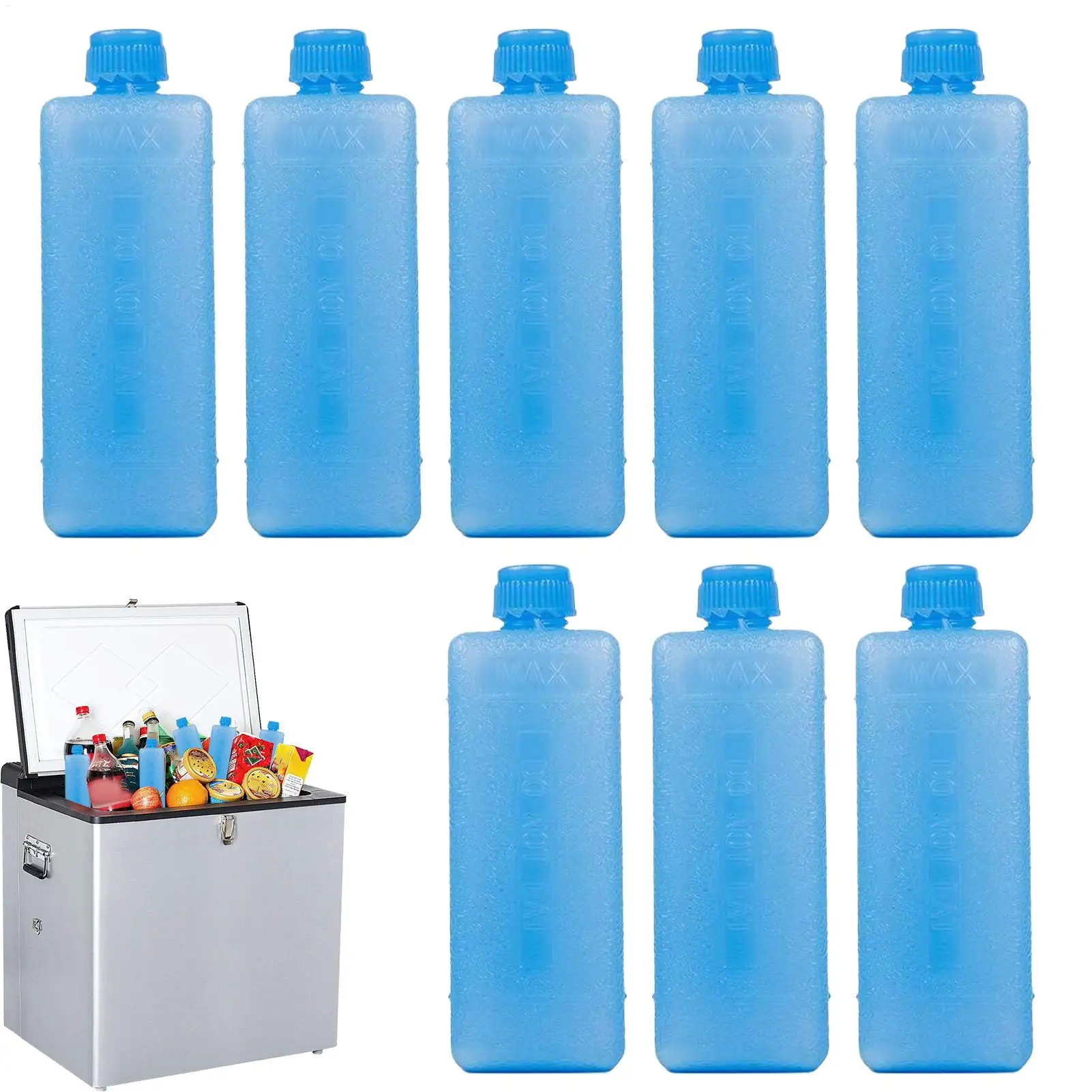 Cooler Ice Pack Freezer Packs for Coolers Long Lasting Extra Cold 8 Piece Cooling Crystal Freeze Box Accessories for Home