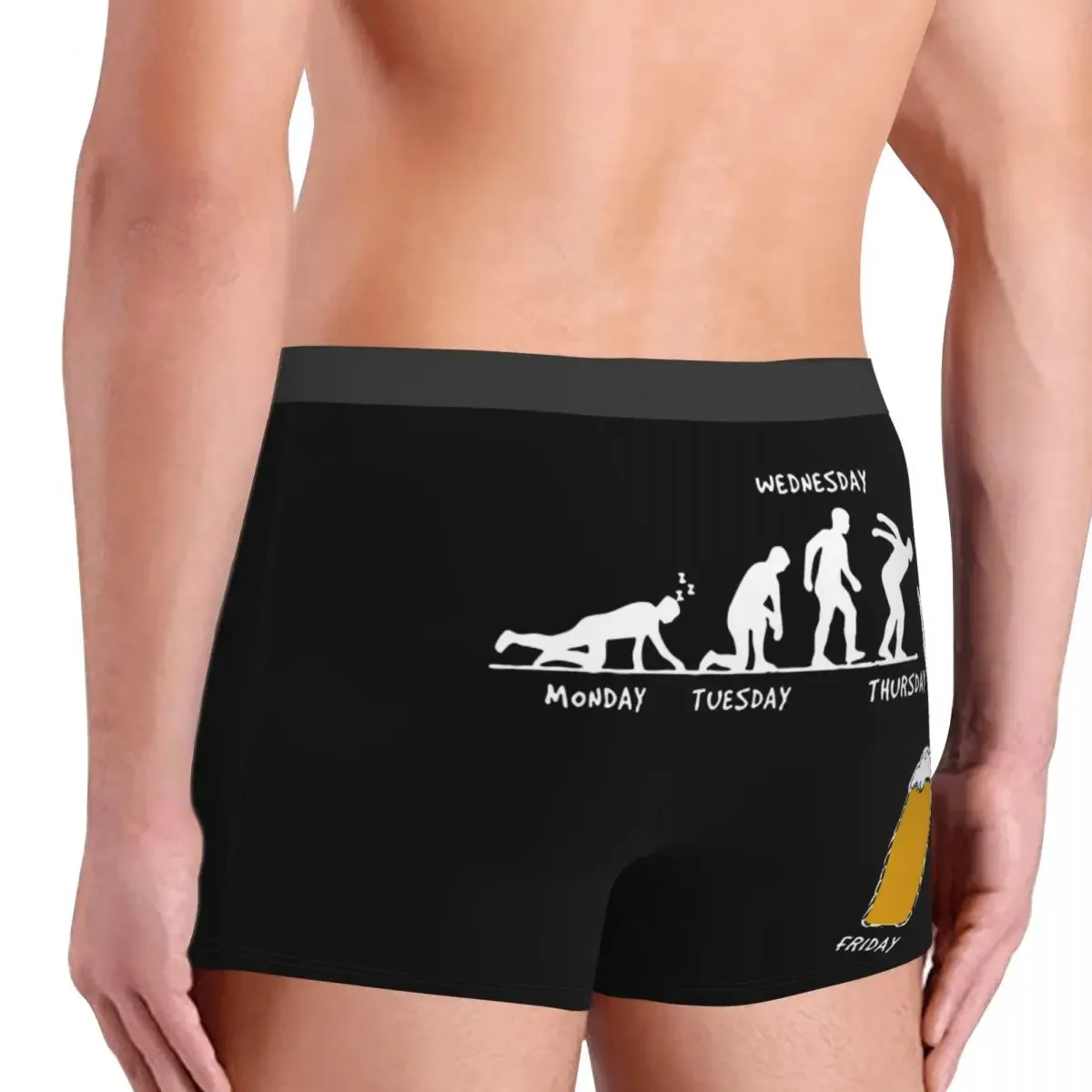 Men Boxer Shorts Panties Week  Beer Soft Underwear Male Funny Plus Size Underpants