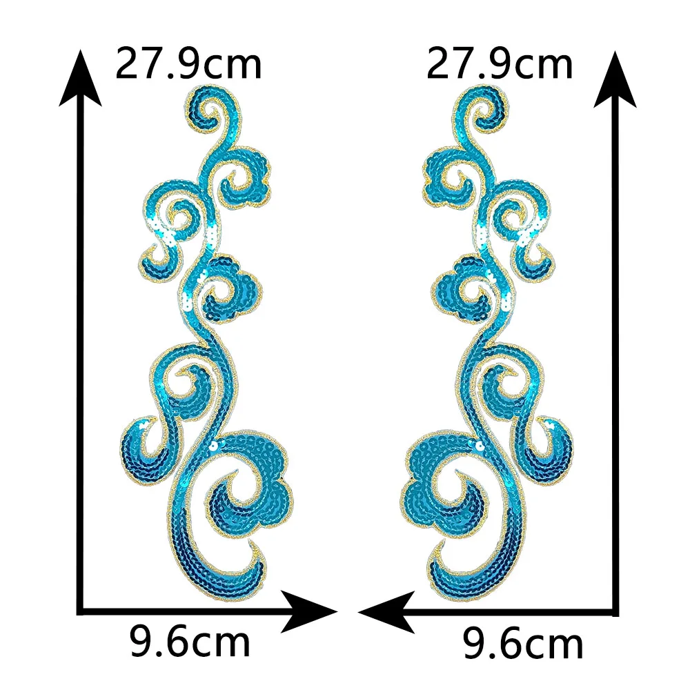 Sequin embroidery Hollowing out pattern Hot melt glue ironing DIY Sewable repair decorate collocation patches for clothing