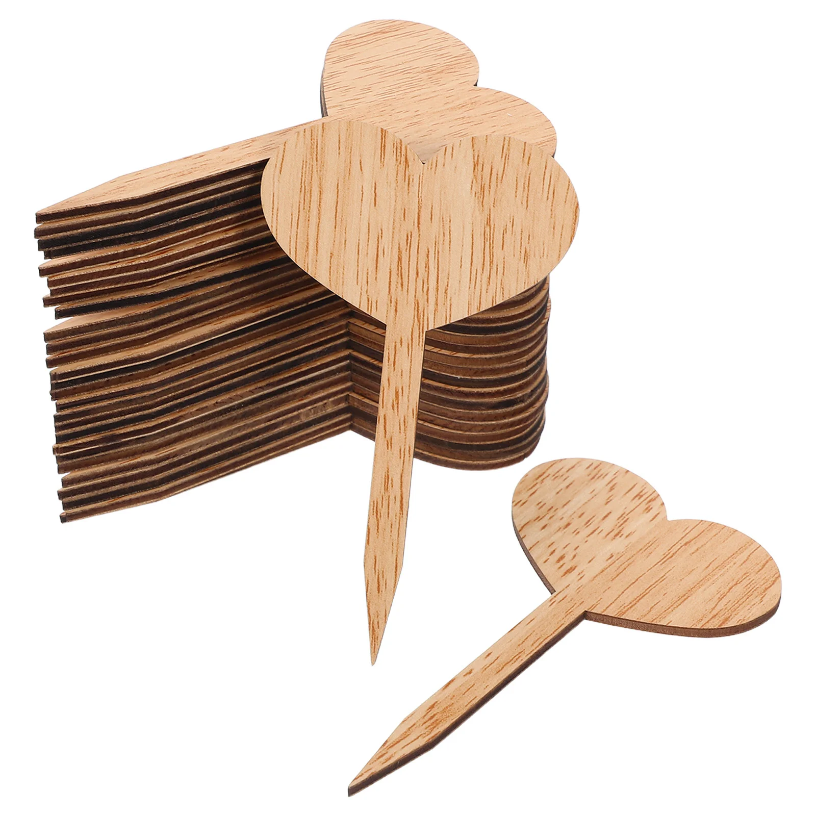 

30 Pcs Wooden Plant Labels Reusable Garden Decorations Double Sided Writable Tags For Practical Gardening